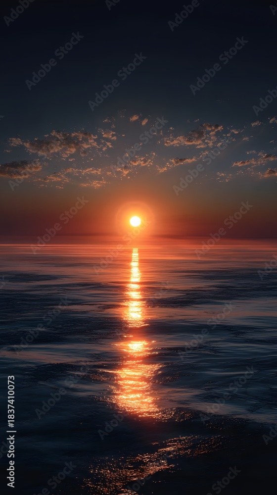 Obraz premium Dramatic, low-angle sunsets and sunrises. Intense, vibrant skies orange, red, and purple over landscapes of water, forest, and foggy terrain.