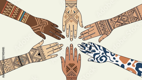 A scenic avenue lined with vibrant autumn trees, with colorful leaves falling onto the road under a clear blue sky.