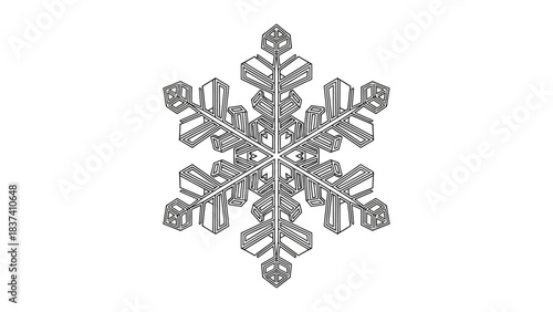 Intricate Snowflake Detail: A mesmerizing macro capture reveals the delicate crystalline structure of a snowflake, a symbol of winter's fleeting beauty. 