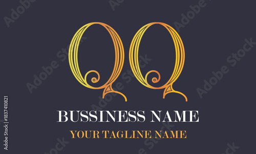 QQ Q qq initial logo | initial based abstract modern minimal creative logo, vector template image. luxury logotype logo, real estate homie logo. typography logo. initials logo