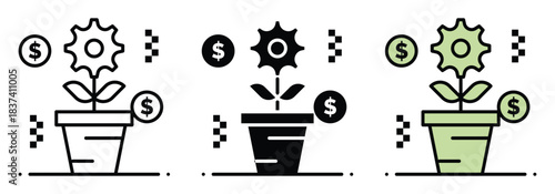 Stunning visual representation of financial growth showing money generating passive income through innovative business mechanisms