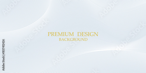 Premium background design with white line pattern (texture) in luxury pastel colour. Abstract horizontal vector template for business banner, formal backdrop, prestigious voucher, luxe invite