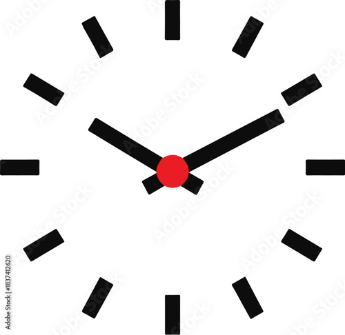 Minimalist analog clock vector