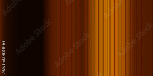 Abstract orange background vector illustration with a striped brown curtain pattern texture and subtle stage light design