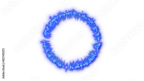 Blue Magic Particle Explosion – Transparent Background