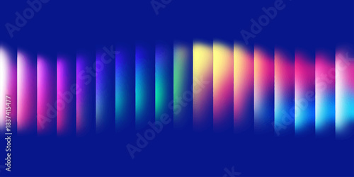 Bright digital technology background with abstract colorful lines, vector illustration of spectrum equalizer motion
