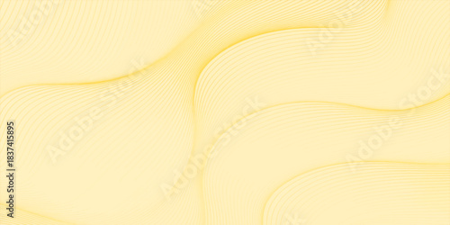 Abstract golden-yellow background illustration with glowing wave lines and energy pattern design texture