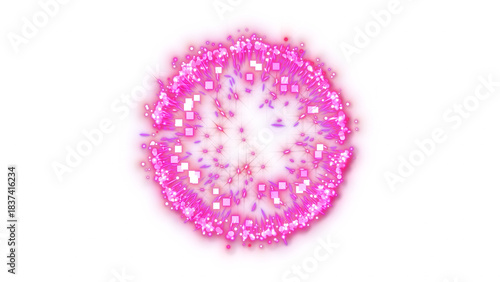 Purple Magic Particle Explosion – Transparent Background