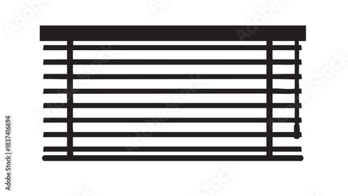 Horizontal Window Blinds Close-Up, Interior View, Modern Room, Minimalist Design, Home Decor, Indoor Environment