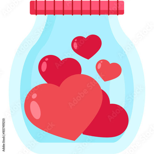Heart Jar Love Charity Illustration