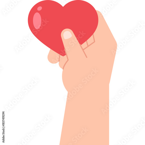 Helping Hand Heart Charity Illustration