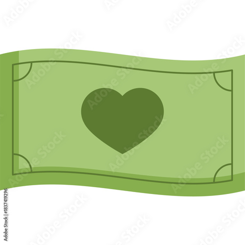 Heart Donation Fundraiser Flat Illustration