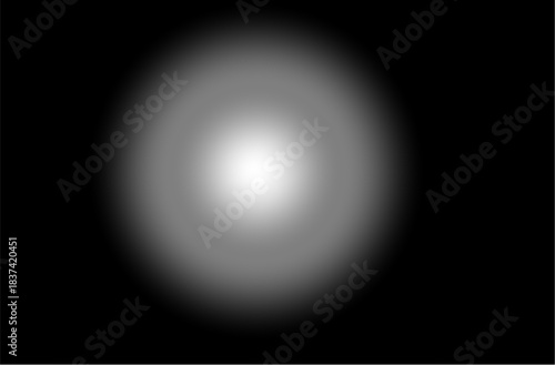 Glowing white light on black background