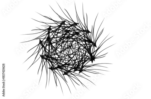 Stunning abstract black ink burst design creates dynamic and modern minimalist background texture for artistic projects