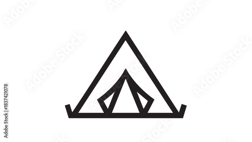 Tent Setup in Nature, Illustrative Scene, Outdoor Setting, Vibrant Environment, Artistic Viewpoint
