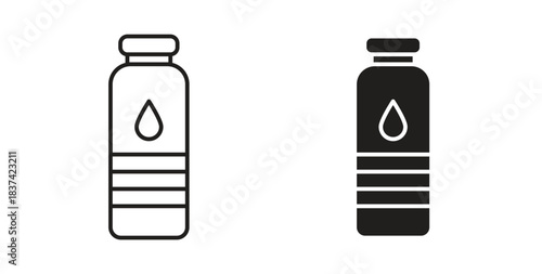 Bottle icons pack. icon for web design isolated on white background