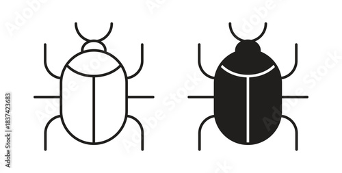 Bug icons pack. icon for web design isolated on white background