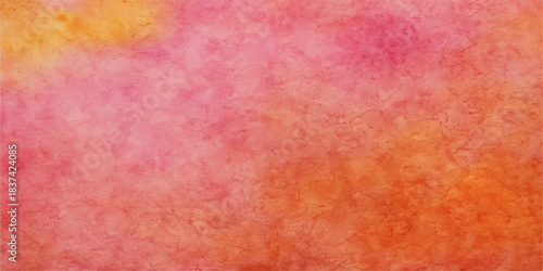 Abstract colorful textured watercolor paint pattern on vintage aged grunge paper background
