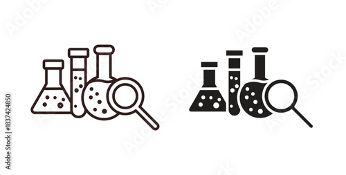 Chemistry icons pack. icon for web design isolated on white background