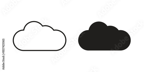 Cloud icons pack. icon for web design isolated on white background