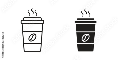 coffee cup icons pack. icon for web design isolated on white background