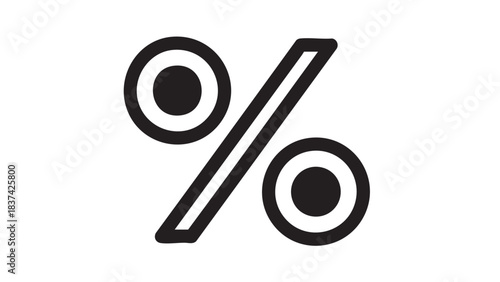 Dynamic Percent Symbol Graphic, Digital Art, Abstract Design, Modern Aesthetics