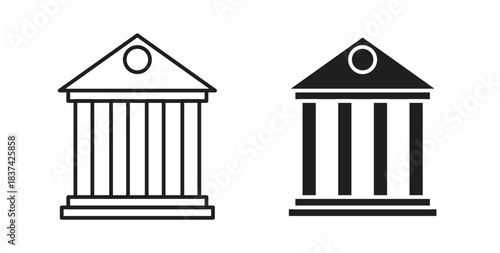 Court icons pack. icon for web design isolated on white background