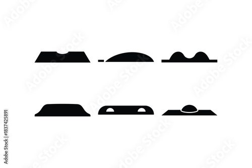 speed bump solid silhouette set