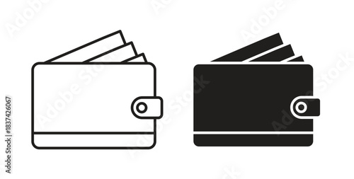 Cryptocurrency wallet icons pack. icon for web design isolated on white background