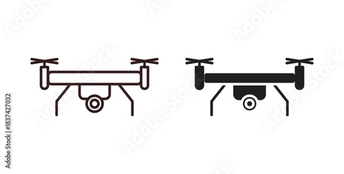 Drone icons pack. icon for web design isolated on white background
