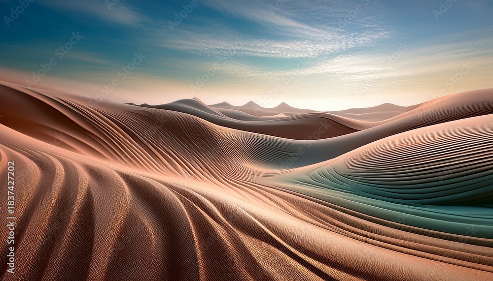 Naklejka premium Subtle Hues Of Undulation Ai Generated