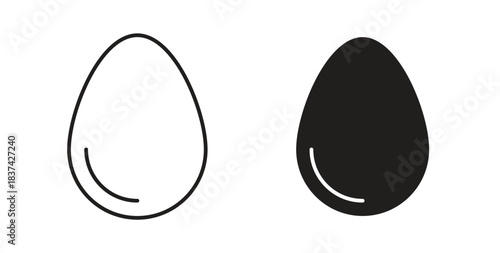 Egg icons pack. icon for web design isolated on white background