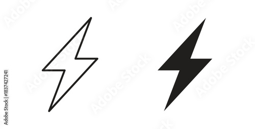 Electricity icons pack. icon for web design isolated on white background