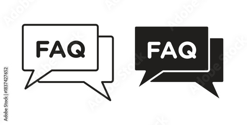 FAQ icons pack. icon for web design isolated on white background