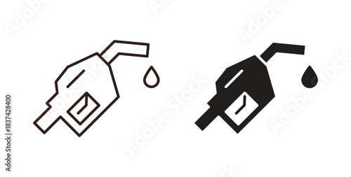 Fuel icons pack. icon for web design isolated on white background