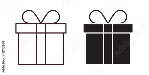 Gift box icons pack. icon for web design isolated on white background
