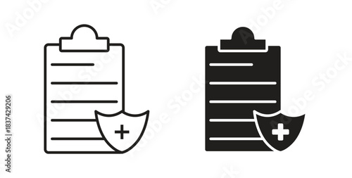 Health insurance icons pack. icon for web design isolated on white background