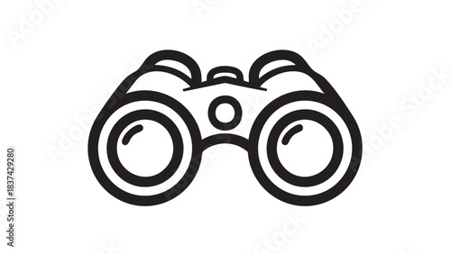 Binoculars close-up view for outdoor wildlife observation in natural environment, handheld optical device used for distant viewing and nature exploration