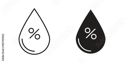 Humidity icons pack. icon for web design isolated on white background