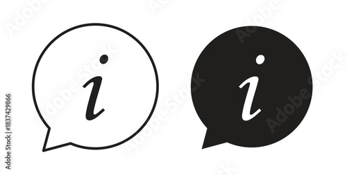 Info icons pack. icon for web design isolated on white background