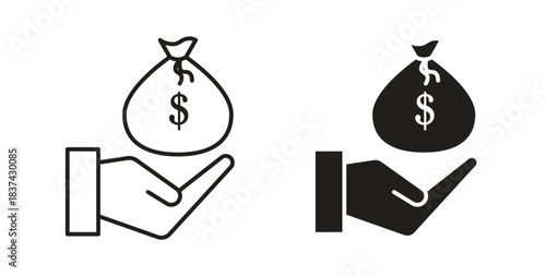 Investment icons pack. icon for web design isolated on white background