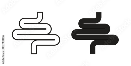 Intestines icons pack. icon for web design isolated on white background