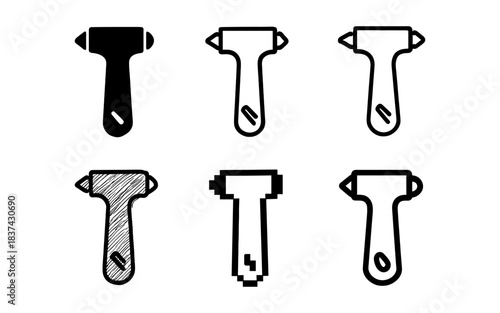 Diverse roller brush designs in various art styles for creative projects