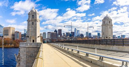 Boston Skyline and Charles River View from Longfellow Bridge