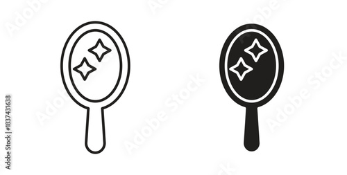 Mirror icons pack. icon for web design isolated on white background