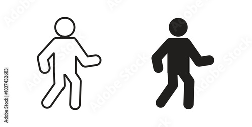 Pedestrian icons pack. icon for web design isolated on white background