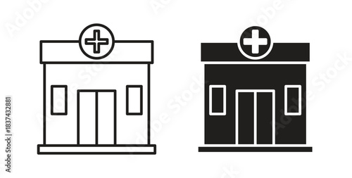 Pharmacy icons pack. icon for web design isolated on white background