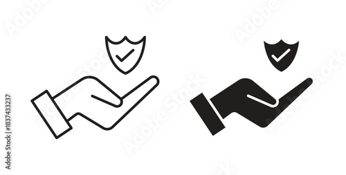 Policyholder icons pack. icon for web design isolated on white background