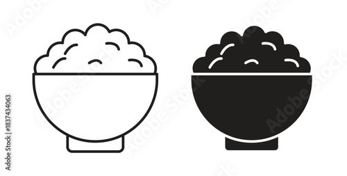 Rise Bowl icons pack. icon for web design isolated on white background
