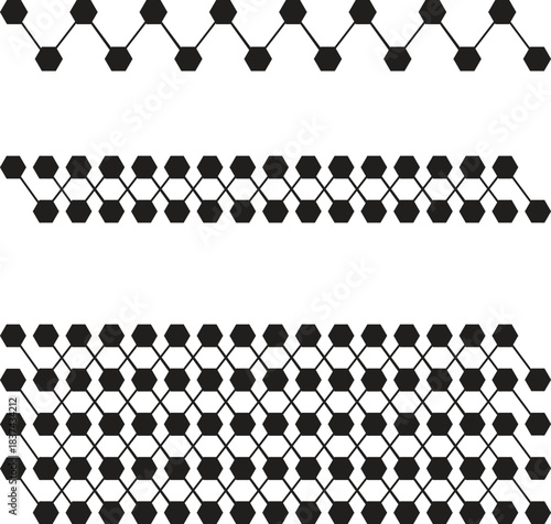Molecular structures carbon arrangements scientific illustration vector design